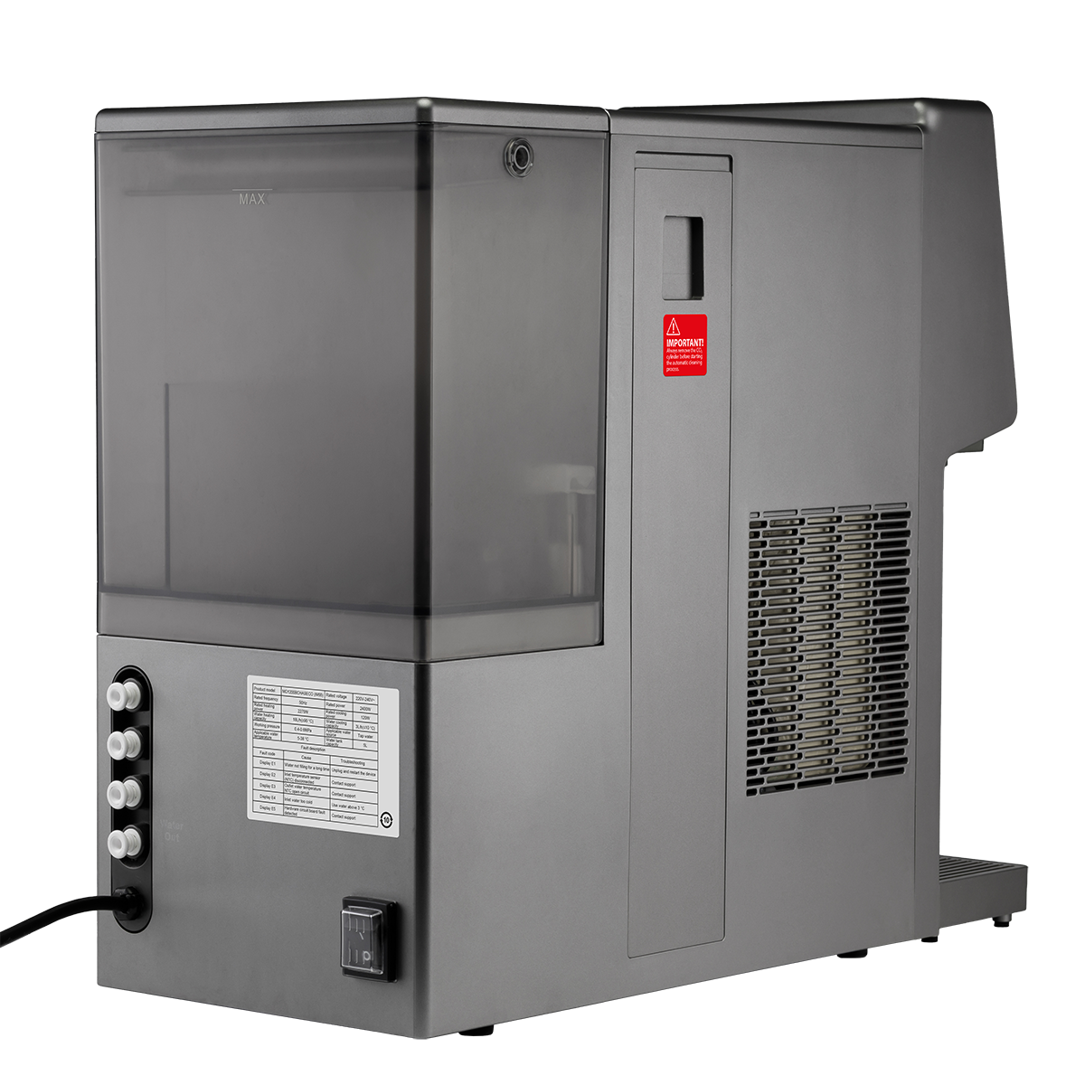 SPARK MO1200BCHASECO — Vue arrière et raccordements
