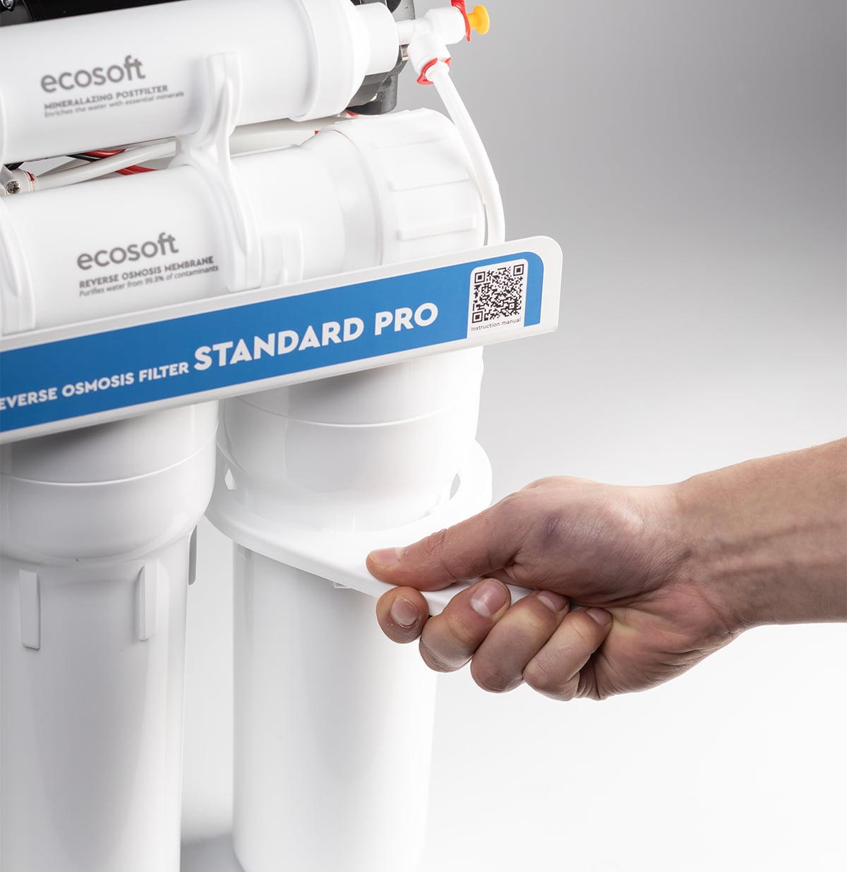 Standard PRO avec pompe et minéralisation MO550MPECOSTD — Démontage du porte-filtre