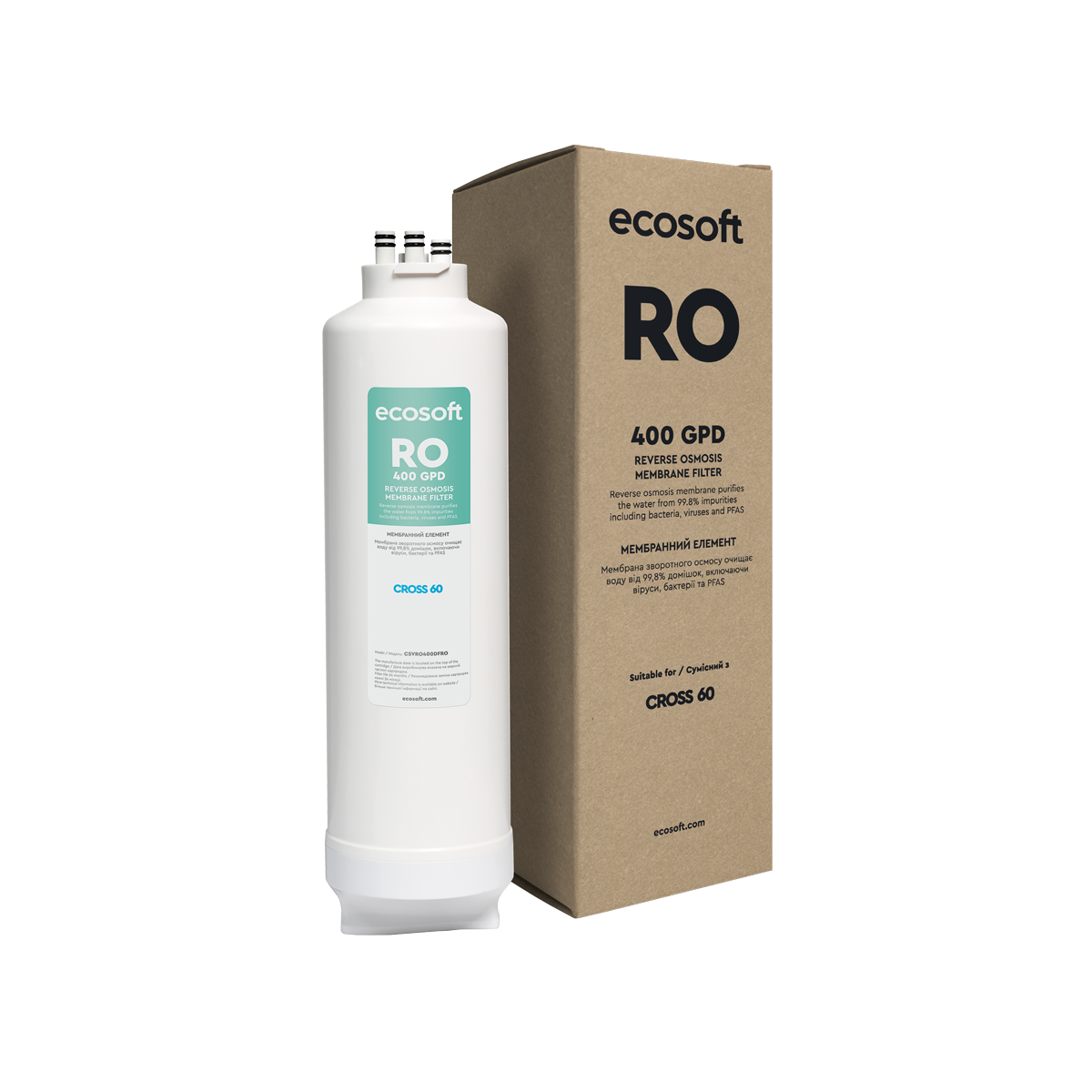 Membrane 400 GPD CROSS 60 CSVRO400DFRO — Cartouche avec emballage