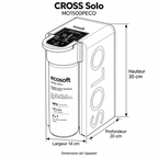 Dessin coté CROSS Solo MO1500PECO : hauteur 30 cm, largeur 14 cm, profondeur 20 cm.