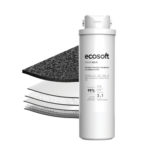 Membrane et charbon CROSS Solo CSVPDRO500 — Illustration des couches de filtration